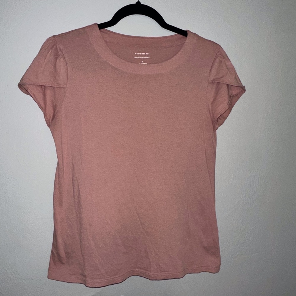 Banana Republic Dusty Pink Petal Sleeve Tee